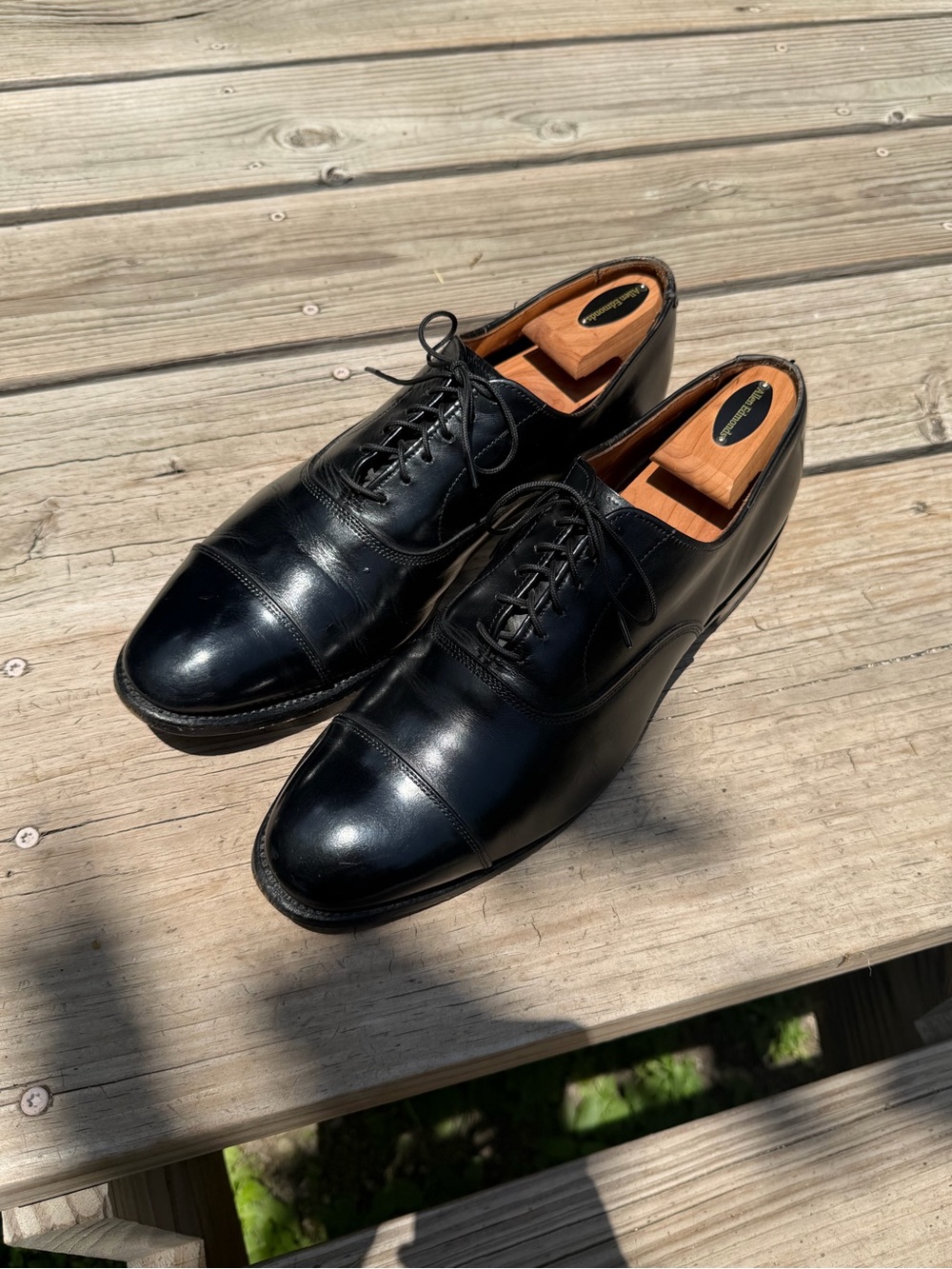 Allen Edmonds Park Avenue Black Cap Toe Oxford Dress Shoes Mens 10.5 C USA